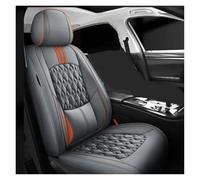Rugnipw Fundas Cuero para Asientos Delanteros Traseros Coche para Chevrolet para Sail para Sonic para Aveo para Lacetti para Orlando Fundas Asientos Coche(Gray Orange Front)