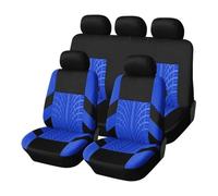Rugnipw Juego Fundas Asiento Universales para Citroen C4 Fundas Asientos Coche(Blue Full Set)