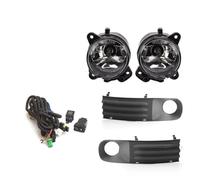 Rugnipw Luces Antiniebla Delanteras Para VW T5 Para Transportador Para Multivan Cubierta Lámpara Niebla Gris Parrilla Kit Interruptor Arnés Alambre Luces Niebla Led(1 set halogen)