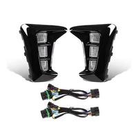 Rugnipw Luces Antiniebla Para Kia Para Pegas 2018 2019 Luz LED Conducción Diurna Lámpara Antiniebla Delantera Luz Señal Giro Dinámica Blanco Amarillo Azul 12V Faro Principal(Type A)