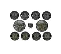 Rugnipw Luz Reflectora Parachoques Trasero Para Land Para Rover Para Defender 90-16 Para Defender 90/110 83-19 Luces Antiniebla Delanteras Traseras Luz Marcha Atrás LED Mejorada