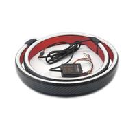 Rugnipw Pilotos Traseros Alerón LED Dinámico Fibra Carbono Blanco Y Amarillo Maletero Coche Kit Borde Techo Tira Luz Alerón Trasero Coche De 12 V Luces Traseras(110CM)