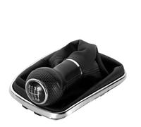 Rugnipw Pomos Palanca Cambios Para VW Para Golf Para Bora Para Jetta MK4 1999-2004 Perilla Cambio Cubierta Antipolvo Manual 5/6 Velocidades(Silver frame 6 speed)