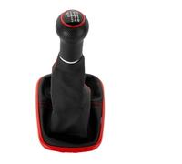 Rugnipw Pomos Palanca Cambios Para VW Para Golf Para Bora Para Jetta MK4 1999-2004 Perilla Cambio Cubierta Antipolvo Manual 5/6 Velocidades(Red Frame 6 speed)