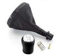 Rugnipw Pomos Palanca Cambios Para VW Para Transporter T5 .1 T6 Gp 2003-2011 Pomo Cambio Marchas Coche Funda Cuero Accesorios 5/6 Velocidades(Silver 6 Speed)