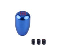 Rugnipw Pomos Palanca Cambios Perilla Palanca Cambios Coche 5 Velocidades Cambio Transmisión Manual Aluminio Automática M8 M10 M12 Universal(Blue)