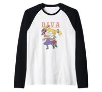 Rugrats Angelica Diva Roses Bold Retro Look Camiseta Manga Raglan