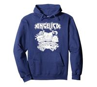 Rugrats Angelica Pickles Rocks Sudadera con Capucha, Unisex para Adultos, Azul Marino, S