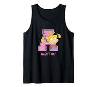 Rugrats Angelica Wasn't Me Funny Pink Varsity Look Camiseta sin Mangas