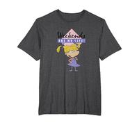 Rugrats Angelica Weekends Are My Life Sassy Camiseta, Hombre Tallas Grandes, Jaspeado Oscuro, 4X Alto