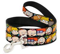Rugrats Caras de Personajes Close Up - Correa para Mascota, 10,16 a 2,54 cm