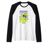 Rugrats Reptar Giant Green Dinosaur Camiseta Manga Raglan