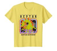 Rugrats Reptar Returns! Vintage Neon Kanji Poster Camiseta, Niños, Limón, 10 años