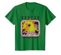 Rugrats Reptar Returns! Vintage Neon Kanji Poster Camiseta, Niños, Verde Kelly, 10 años