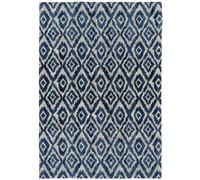 Rugs&Rugs Alfombra decorativa de algodón con impresión digital azul 160x230 cm