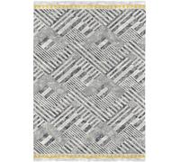 Rugs&Rugs Alfombra decorativa de algodón con impresión digital gris 160x230 cm
