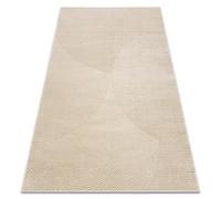 rugsx Alfombra Balance 0194 Taupe - geométrico, Estructural, glamuroso - Suave y Moderno para salón, Dormitorio, despacho, habitación Juvenil - 80x150 cm
