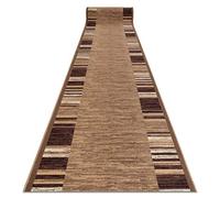 rugsx Alfombra de Pasillo Adagio Beige - Antideslizante, Moderna y Duradera, Ideal para Cocina, Pasillo y salón, 90x140 cm