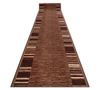 rugsx Alfombra de Pasillo Adagio marrón - Antideslizante, Moderna y Duradera, Ideal para Cocina, Pasillo y salón, 90x190 cm