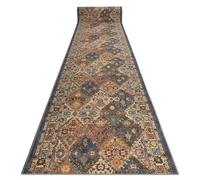 rugsx Alfombra de Pasillo Antideslizante - Diseño Modern Classic - Beige/Gris - Resistente y Fácil de Limpiar para Pasillo, Cocina, Entrada 67x270 cm