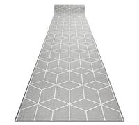 rugsx Alfombra de Pasillo Cube Cubo - Antideslizante, Moderna y Duradera, Ideal para Cocina, Pasillo y salón, Gris 90x170 cm