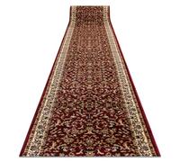 rugsx Alfombra de Pasillo Heat-Set Royal ADR 1745 Corredor de Alfombra para Comedor, Cocina, Pasillo Vino Tinto 90x530 cm