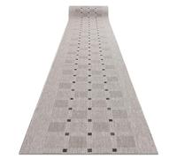 rugsx Alfombra de Pasillo para el Pasillo, la Cocina, práctico SIZAL FLOORLUX Modelo 20079 Plata/Negro 80x130 cm