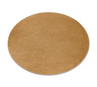 rugsx Alfombra Softy Oro, Redonda, Llanura, Color sólido, habitación/salón/Dormitorio, círculo 120 cm