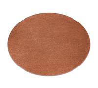 rugsx Alfombra Softy Terracota-Rojo, Redonda, Llanura, Color sólido, habitación/salón/Dormitorio, círculo 150 cm