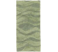 RugVista Alfombra de baño Breeze, 50 x 100 cm, Rectangular, Pelo Medio, Antideslizante, Alfombra de baño Moderna, Lavable a máquina hasta 30°C, 100% Algodón, Verde