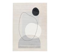 RugVista Bilbao, Alfombra, Alfombras Modernas, 160 x 230 cm, Rectangular, Pelo Medio, Limpieza en seco, Oeko_Tex_100, Beige/Gris