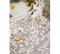 RugVista Blossom, Alfombra de Exterior y Interior, Rectangular, 160 x 230 cm, Alfombra Exteriores, Polipropileno, Resistente a Manchas y al Agua, Lavable a 30°C, para balcón terraza jardín, Beige