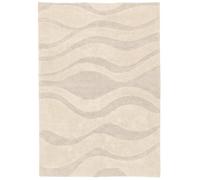 RugVista Breeze Alfombra, 140 x 200 cm, Blanco Crema Beige | Modernas, Rectangular, Pelo medio, Lavado a máquina, Oeko-Tex 100, Sala de estar, Dormitorio