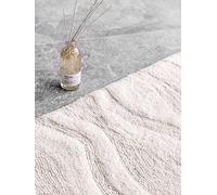 RugVista Breeze Alfombrilla de baño, Rectangular, 50 x 100 cm, Blanco | Modernas, Pelo medio, Lavado a máquina, Oeko-Tex 100, Antideslizante, Baño