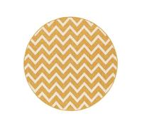 RugVista Capri, Alfombra Interior y Exterior, Modernas, Ø 150 cm, Redondo, Pelo Corto, Cocina, Pasillo, Patio, Lavado a Mano, Resistente los Rayos UV, Amarillo