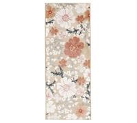 RugVista Cherri, Alfombra Interior y Exterior, Modernas, 80 x 200 cm, Rectangular, Pelo Medio, Sala de Estar, Cocina, Pasillo, Patio, Lavado a Mano, Resistente los Rayos UV, Beige/Rosa