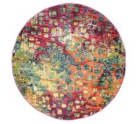 RugVista Davina, Alfombra, Modernas, Ø 150 cm, Redondo, Pelo Medio, Sala de Estar, Comedor, Dormitorio, Cocina, Pasillo, Limpieza en seco, Multicolore