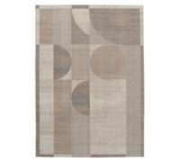 RugVista Deco, Alfombra, Modernas, 200 x 300 cm, Rectangular, Pelo Corto, Sala de Estar, Comedor, Dormitorio, Limpieza en seco, Oeko_Tex_100, Beige/Gris