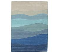 RugVista Feeling Handtufted, Alfombra, Alfombras Modernas, 160 x 230 cm, Rectangular, Pelo Medio, Sala de Estar, Comedor, Dormitorio, Limpieza en seco, Certificado Care & Fair, Azul