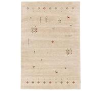 RugVista Gabbeh Giza, Alfombra, Gabbeh, 140 x 200 cm, Rectangular, Pelo Medio, Sala de Estar, Dormitorio, Limpieza en seco, Certificado Care & Fair, Beige