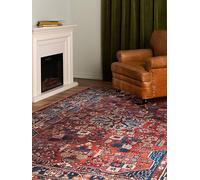 RugVista Galaxy Oriental, Alfombra Moderna, Pelo Corto, 160 x 230 cm, Rectangular, Calidad cert. Oeko-Tex Standard 100, Chenilla, Pasillo, Dormitorio, Cocina, Salón, Despacho, Óxido/Azul