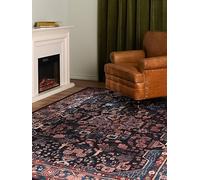 RugVista Galaxy Oriental, Alfombra Moderna, Pelo Corto, 200 x 300 cm, Rectangular, Calidad cert. Oeko-Tex Standard 100, Chenilla, Pasillo, Dormitorio, Cocina, Salón, Despacho, Azul/Negro