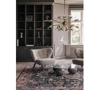 RugVista Galaxy Oriental, Alfombra, Orientales, 120 x 180 cm, Rectangular, Pelo Corto, Sala de Estar, Dormitorio, Cocina, Lavado a máquina, Azul/Negro