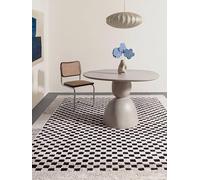 RugVista Gambit, Alfombra, Modernas, 200 x 300 cm, Rectangular, Pelo Medio, Limpieza en seco, Oeko_Tex_100, Blanco Crema/Negro