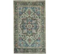 RugVista Georgia Oriental, Alfombra, Orientales, 160 x 230 cm, Rectangular, Pelo Corto, Sala de Estar, Dormitorio, Cocina, Lavado a máquina, Verde/Multi