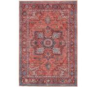 RugVista Georgia Oriental, Alfombra, Orientales, 160 x 230 cm, Rectangular, Pelo Corto, Sala de Estar, Dormitorio, Lavado a máquina, Rojo/Azul