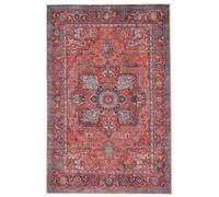 RugVista Georgia Oriental, Alfombra, Orientales, 200 x 300 cm, Rectangular, Pelo Corto, Sala de Estar, Dormitorio, Lavado a máquina, Rojo/Azul