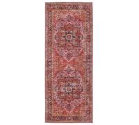 RugVista Georgia Oriental, Alfombra, Orientales, 80 x 200 cm, Rectangular, Pelo Corto, Sala de Estar, Dormitorio, Cocina, Pasillo, Lavado a máquina, Rojo/Rosa