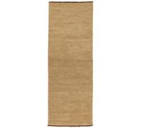 RugVista Handloom Fringes, Alfombra Shaggy/Handloom, Pelo Corto, 80 x 200 cm, Rectangular, Calidad cert. Care & Fair, Lana, Pasillo, Dormitorio, Cocina, Salón, Despacho, Beige