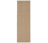 RugVista Jolin, Alfombra de Exterior y Interior, Corredor, 80 x 250 cm, Alfombra para Exteriores, Polipropileno, Resistente a Manchas y al Agua, Lavable a 30°C, para balcón terraza jardín, Beige